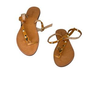 SCHUTZ Studded Wrap Sandals Brown Size 9.5 Courtney New